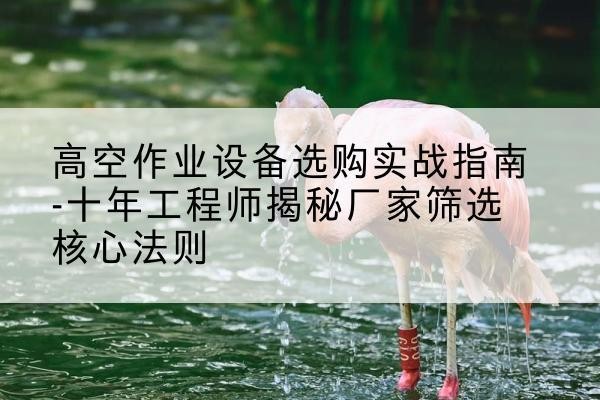 襄汾剪叉式升降机厂家-高空作业设备选购实战指南-十年工程师揭秘厂家筛选核心法则
